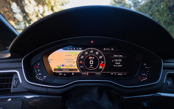 Audi S5 cena 183270 przebieg: 117000, rok produkcji 2017 z Rzeszów małe 352